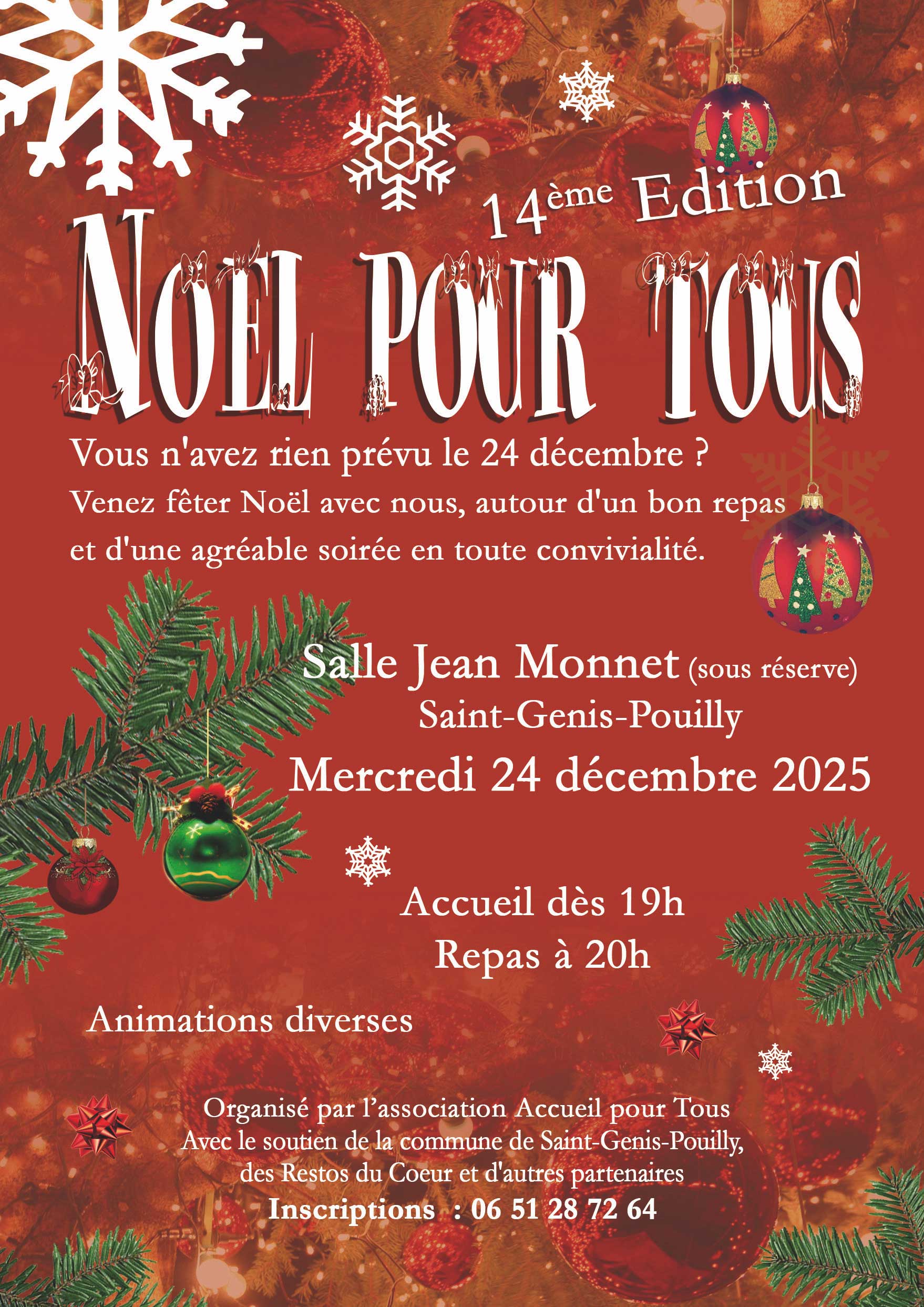 Flyers Noël pour Tous 2025 Saint Genis Pouilly